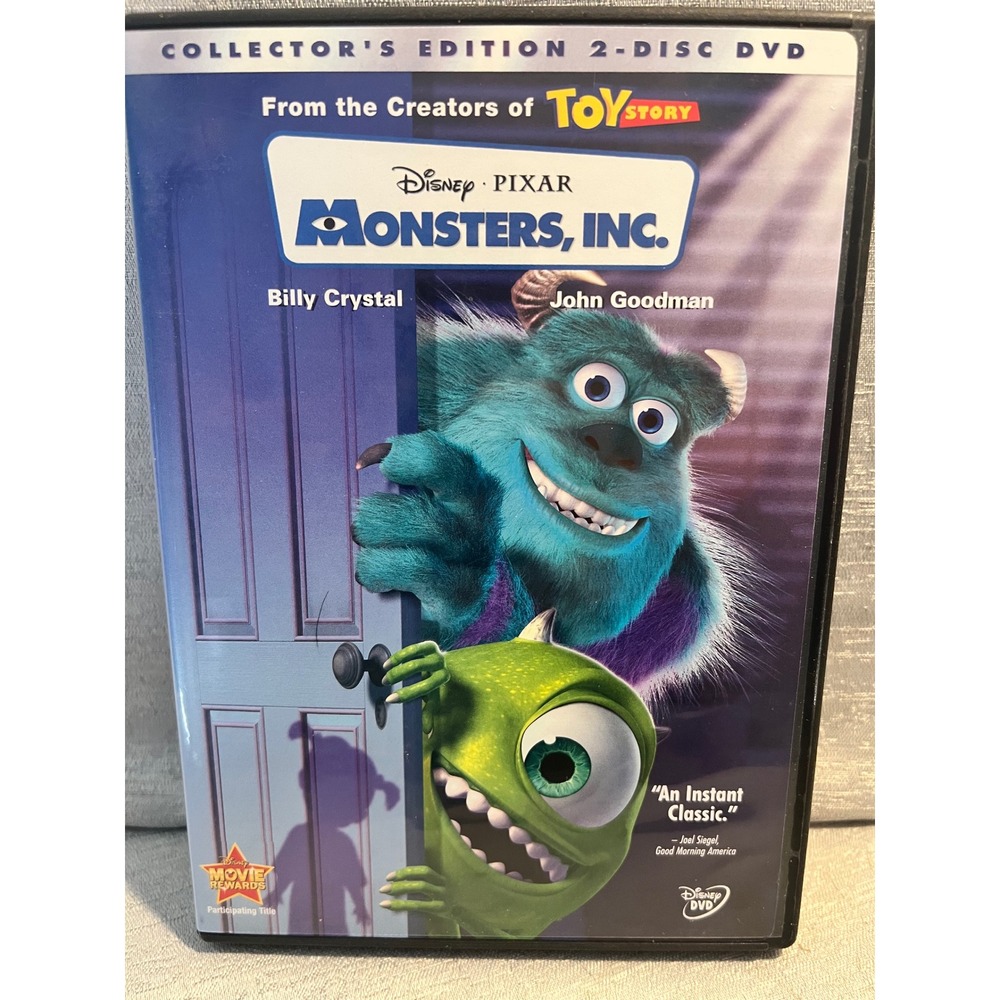 Disney Pixar Monsters Inc DVD Collector's Edition 2-Disc Set Billy Crystal 2002
